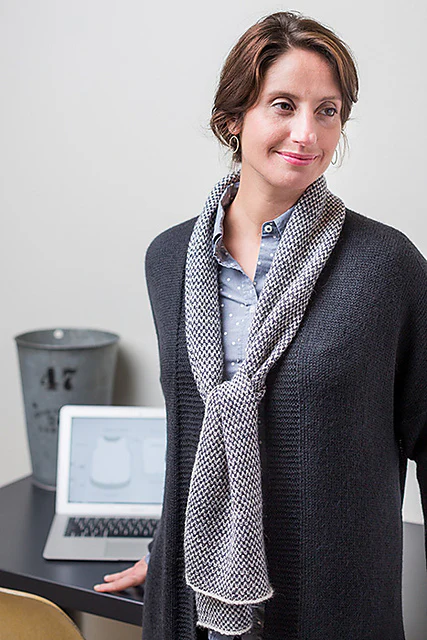 Two-Tone Twill Scarf by Churchmouse Yarns and Teas - Image 8