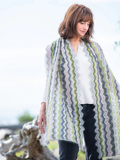 Vintage Wrap & Scarf by Churchmouse Yarns and Teas