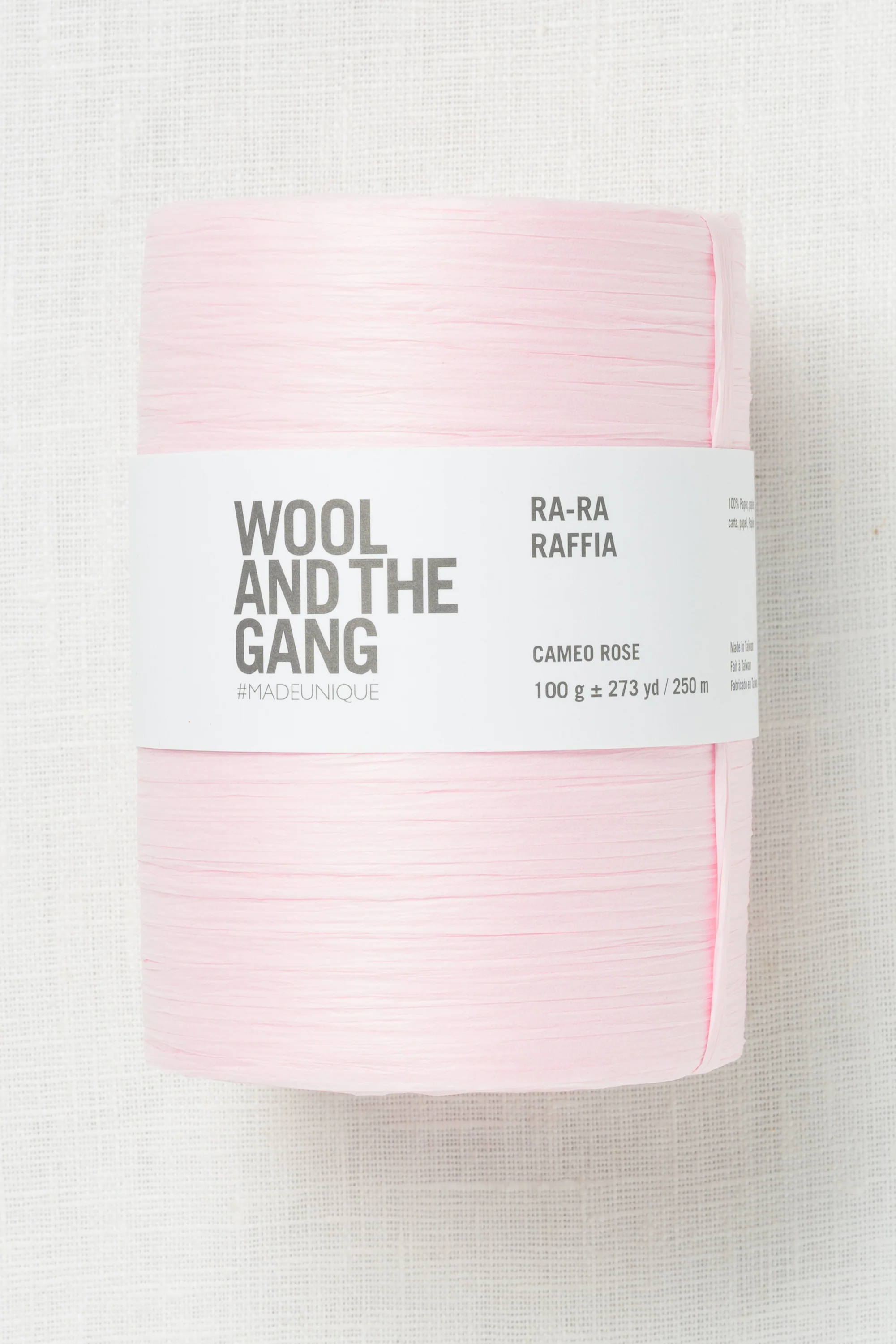 Wool and the Gang Ra-Ra Raffia Cameo Rose (Discontinued)