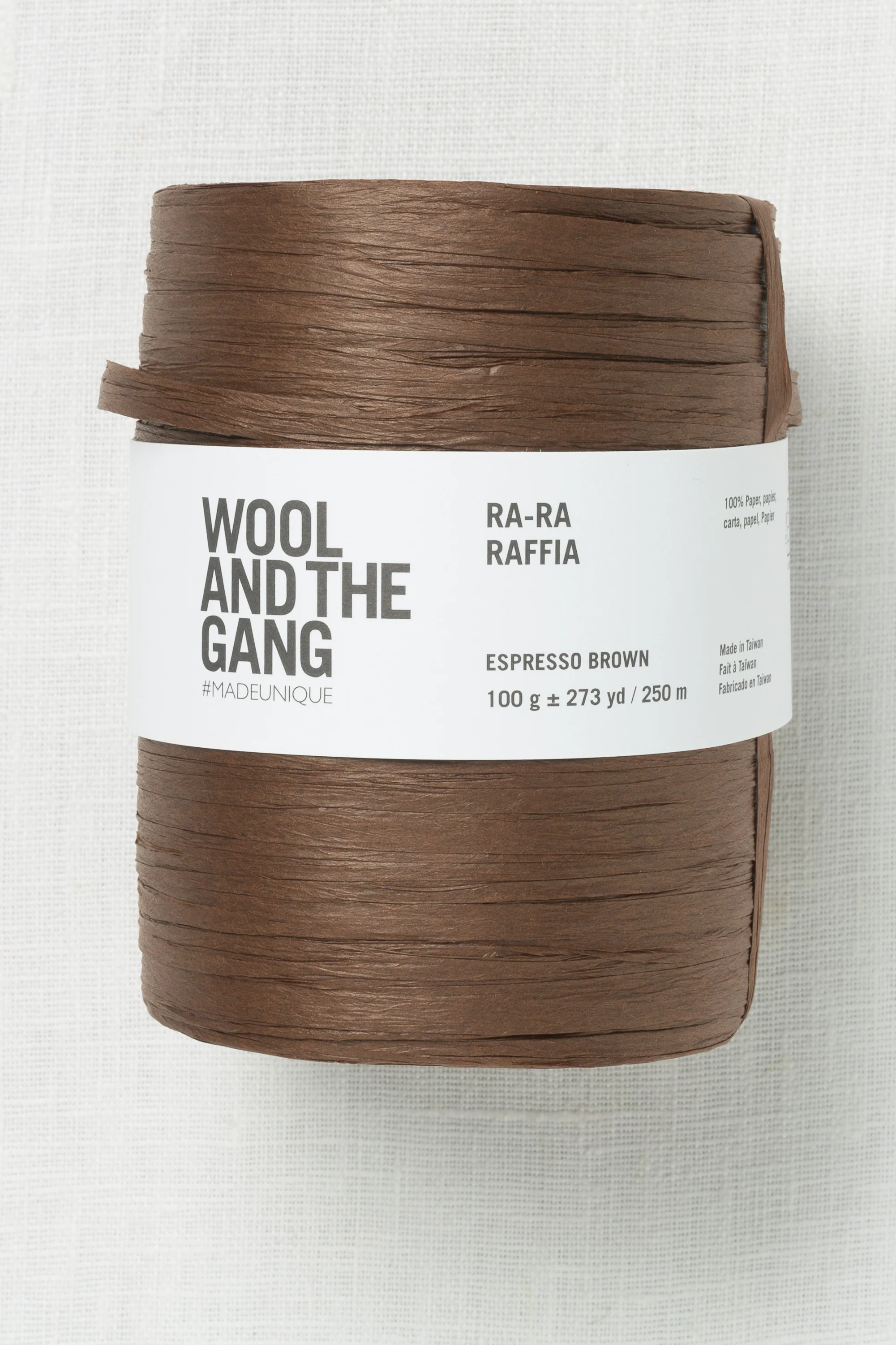 Wool and the Gang Ra-Ra Raffia Espresso Brown (Final Few)