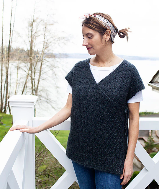 Wrap & Tie Apron Vest by Churchmouse Yarns and Teas - Image 2