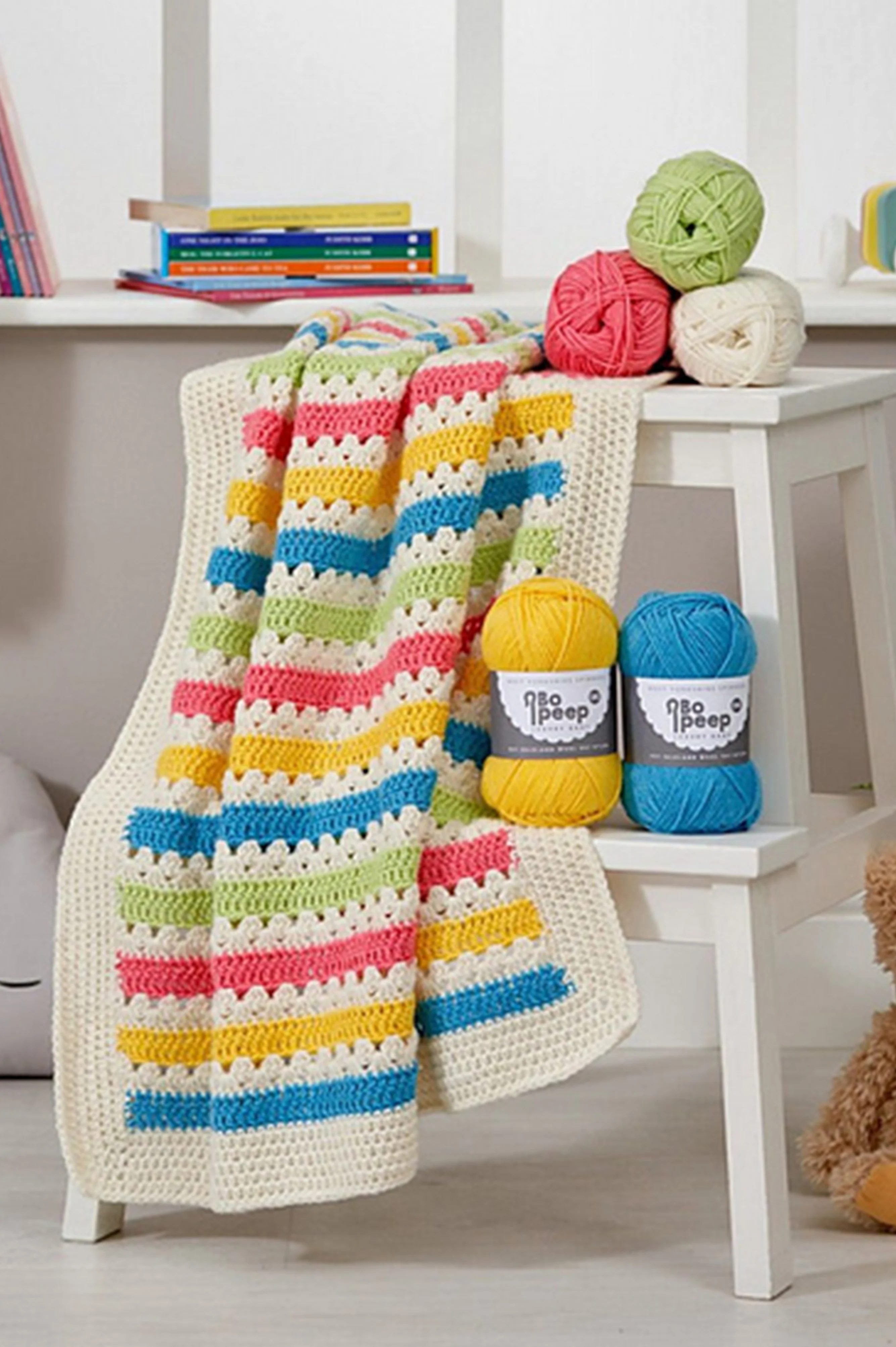 WYS Bo Peep Luxury DK Carnival Crochet Baby Blanket Kit (Final Few)